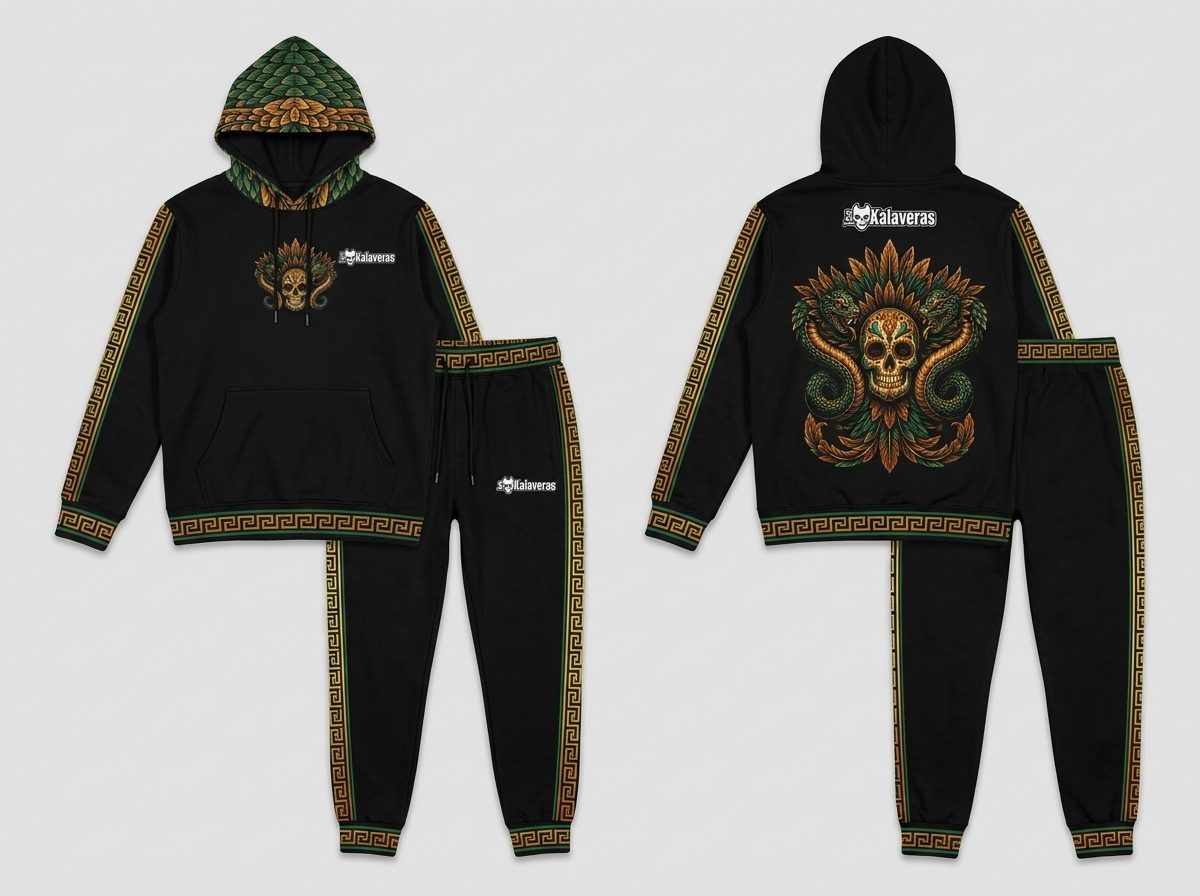 Conjunto Sudadera + Pants Animales Ancestrales - Búho · Modesto Serpiente · Mediano