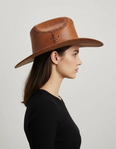 Sombrero de Piel de Res Artesanal